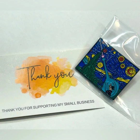 Dragonball x Van Gogh’s The Starry  Night Pin 🎨✨💥 - Picture 5 of 5